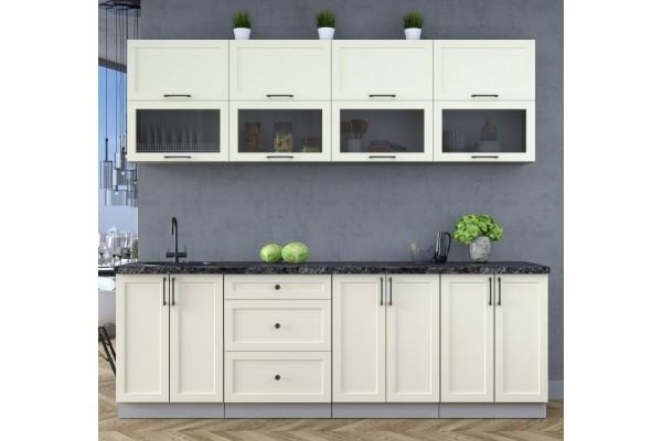 Готовая кухня Тренд Soft-touch 2,4Б (Белый/Белый) фабрика Интерлиния