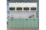 Готовая кухня Тренд Soft-touch 2,4Б (Белый/Мята) фабрика Интерлиния