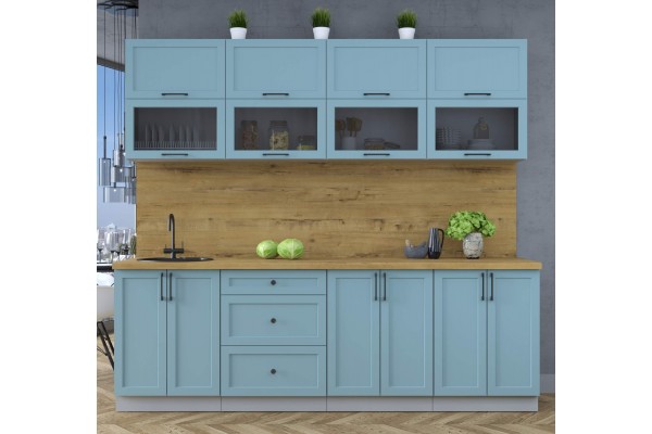 Готовая кухня Тренд Soft-touch 2,4Б (Океан/Океан) фабрика Интерлиния