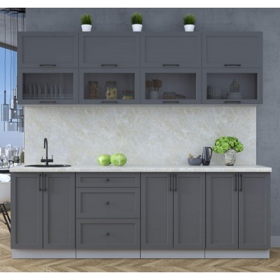 Готовая кухня Тренд Soft-touch 2,4Б (Пепел/Пепел) фабрика Интерлиния Готовая кухня Тренд Soft-touch 2,4Б (Пепел/Пепел) фабрика Интерлиния