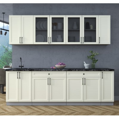 Готовая кухня Тренд Soft-touch 2,5А (Белый/Белый) фабрика Интерлиния Готовая кухня Тренд Soft-touch 2,5А (Белый/Белый) фабрика Интерлиния