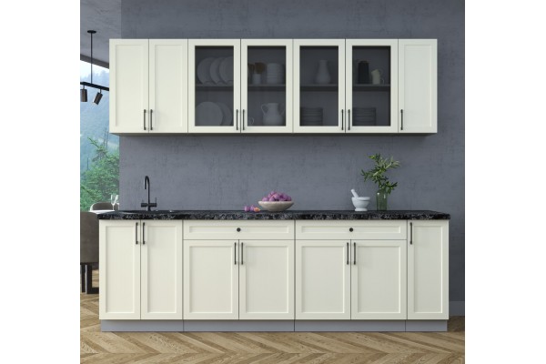 Готовая кухня Тренд Soft-touch 2,5А (Белый/Белый) фабрика Интерлиния