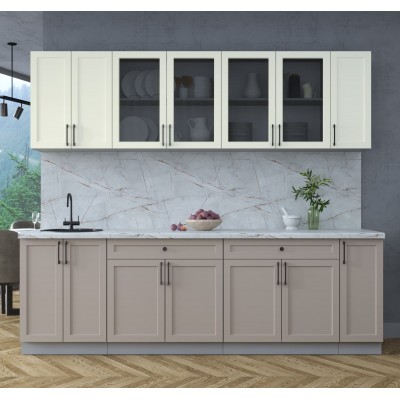 Готовая кухня Тренд Soft-touch 2,5А (Белый/Луна) фабрика Интерлиния Готовая кухня Тренд Soft-touch 2,5А (Белый/Луна) фабрика Интерлиния