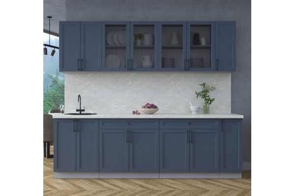 Готовая кухня Тренд Soft-touch 2,5А (Индиго/Индиго) фабрика Интерлиния