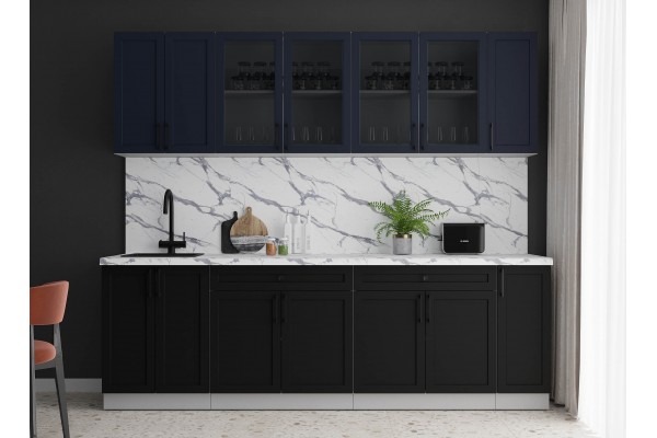 Готовая кухня Тренд Soft-touch 2,5А (Индиго/Черный) фабрика Интерлиния