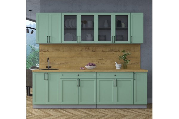 Готовая кухня Тренд Soft-touch 2,5А (Мята/Мята) фабрика Интерлиния