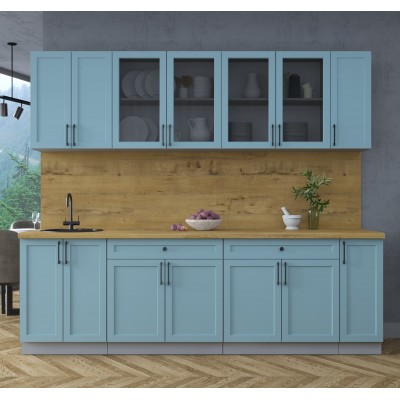 Готовая кухня Тренд Soft-touch 2,5А (Океан/Океан) фабрика Интерлиния Готовая кухня Тренд Soft-touch 2,5А (Океан/Океан) фабрика Интерлиния