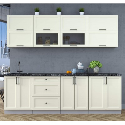 Готовая кухня Тренд Soft-touch 2,5Б (Белый/Белый) фабрика Интерлиния Готовая кухня Тренд Soft-touch 2,5Б (Белый/Белый) фабрика Интерлиния