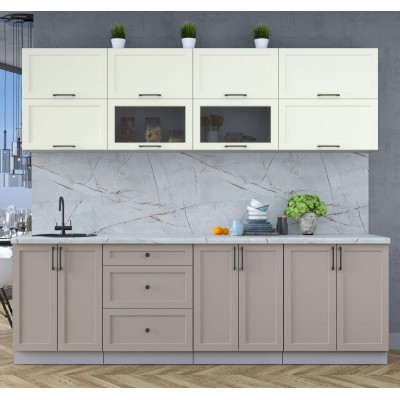 Готовая кухня Тренд Soft-touch 2,5Б (Белый/Луна) фабрика Интерлиния Готовая кухня Тренд Soft-touch 2,5Б (Белый/Луна) фабрика Интерлиния