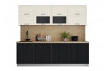 Готовая кухня Тренд Soft-touch 2,5Б (Белый/Черный) фабрика Интерлиния
