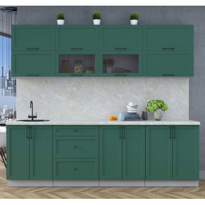 Готовая кухня Тренд Soft-touch 2,5Б (Изумруд/Изумруд) фабрика Интерлиния Готовая кухня Тренд Soft-touch 2,5Б (Изумруд/Изумруд) фабрика Интерлиния