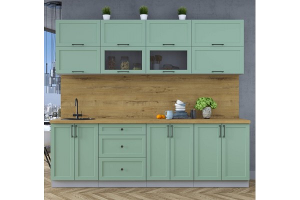 Готовая кухня Тренд Soft-touch 2,5Б (Мята/Мята) фабрика Интерлиния