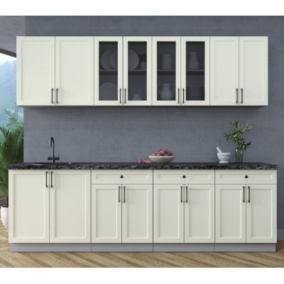 Готовая кухня Тренд Soft-touch 2,6А (Белый/Белый) фабрика Интерлиния Готовая кухня Тренд Soft-touch 2,6А (Белый/Белый) фабрика Интерлиния