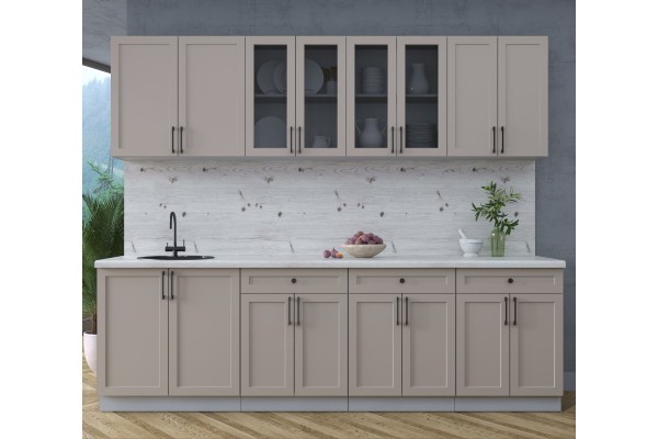 Готовая кухня Тренд Soft-touch 2,6А (Луна/Луна) фабрика Интерлиния