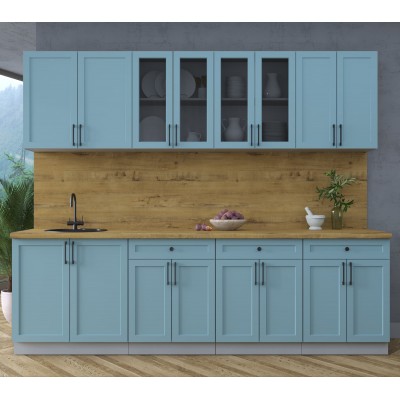 Готовая кухня Тренд Soft-touch 2,6А (Океан/Океан) фабрика Интерлиния Готовая кухня Тренд Soft-touch 2,6А (Океан/Океан) фабрика Интерлиния