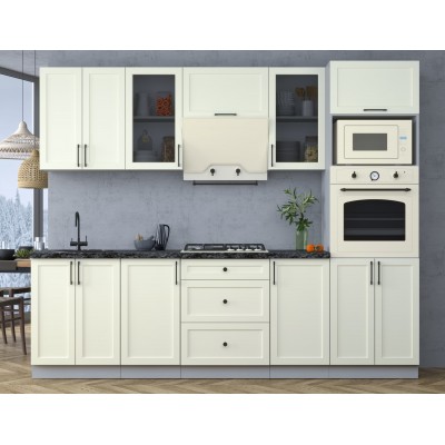 Готовая кухня Тренд Soft-touch 2,6В (Белый/Белый) фабрика Интерлиния Готовая кухня Тренд Soft-touch 2,6В (Белый/Белый) фабрика Интерлиния