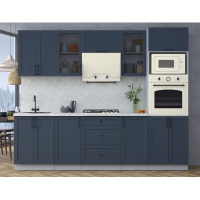 Готовая кухня Тренд Soft-touch 2,6В (Индиго/Индиго) фабрика Интерлиния Готовая кухня Тренд Soft-touch 2,6В (Индиго/Индиго) фабрика Интерлиния