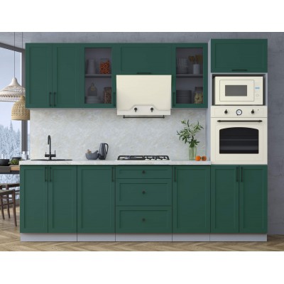 Готовая кухня Тренд Soft-touch 2,6В (Изумруд/Изумруд) фабрика Интерлиния Готовая кухня Тренд Soft-touch 2,6В (Изумруд/Изумруд) фабрика Интерлиния