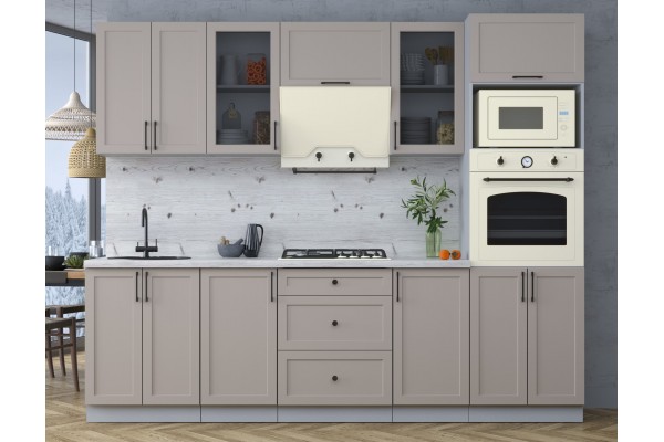 Готовая кухня Тренд Soft-touch 2,6В (Луна/Луна) фабрика Интерлиния