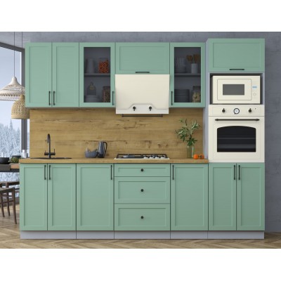 Готовая кухня Тренд Soft-touch 2,6В (Мята/Мята) фабрика Интерлиния Готовая кухня Тренд Soft-touch 2,6В (Мята/Мята) фабрика Интерлиния