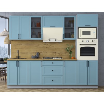 Готовая кухня Тренд Soft-touch 2,6В (Океан/Океан) фабрика Интерлиния Готовая кухня Тренд Soft-touch 2,6В (Океан/Океан) фабрика Интерлиния