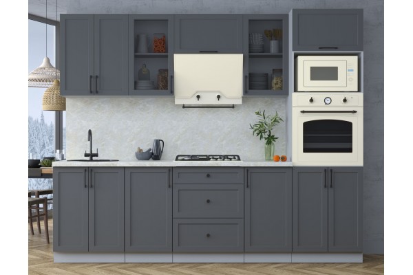 Готовая кухня Тренд Soft-touch 2,6В (Пепел/Пепел) фабрика Интерлиния