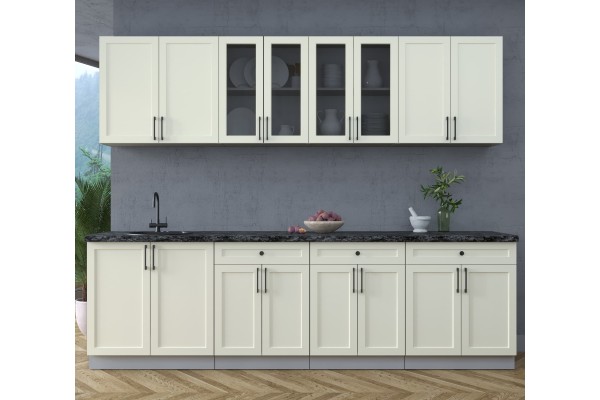 Готовая кухня Тренд Soft-touch 2,7А (Белый/Белый) фабрика Интерлиния