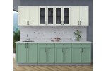 Готовая кухня Тренд Soft-touch 2,7А (Белый/Мята) фабрика Интерлиния в Минске Готовая кухня Тренд Soft-touch 2,7А (Белый/Мята) фабрика Интерлиния
