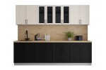 Готовая кухня Тренд Soft-touch 2,7А (Белый/Черный) фабрика Интерлиния в Минске Готовая кухня Тренд Soft-touch 2,7А (Белый/Черный) фабрика Интерлиния