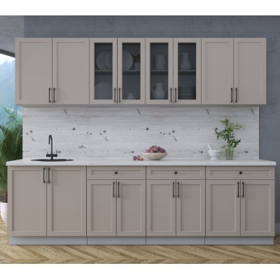 Готовая кухня Тренд Soft-touch 2,7А (Луна/Луна) фабрика Интерлиния Готовая кухня Тренд Soft-touch 2,7А (Луна/Луна) фабрика Интерлиния