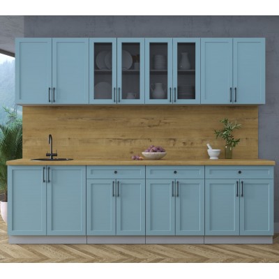 Готовая кухня Тренд Soft-touch 2,7А (Океан/Океан) фабрика Интерлиния Готовая кухня Тренд Soft-touch 2,7А (Океан/Океан) фабрика Интерлиния