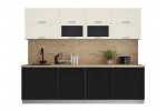 Готовая кухня Тренд Soft-touch 2,7Б (Белый/Черный) фабрика Интерлиния в Минске Готовая кухня Тренд Soft-touch 2,7Б (Белый/Черный) фабрика Интерлиния