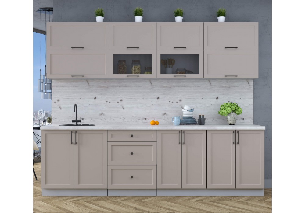 Готовая кухня Тренд Soft-touch 2,7Б (Луна/Луна) фабрика Интерлиния в Минске Готовая кухня Тренд Soft-touch 2,7Б (Луна/Луна) фабрика Интерлиния