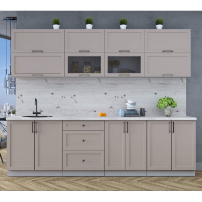 Готовая кухня Тренд Soft-touch 2,7Б (Луна/Луна) фабрика Интерлиния Готовая кухня Тренд Soft-touch 2,7Б (Луна/Луна) фабрика Интерлиния