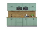 Готовая кухня Тренд Soft-touch 2,7Б (Мята/Мята) фабрика Интерлиния в Минске Готовая кухня Тренд Soft-touch 2,7Б (Мята/Мята) фабрика Интерлиния