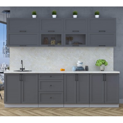 Готовая кухня Тренд Soft-touch 2,7Б (Пепел/Пепел) фабрика Интерлиния Готовая кухня Тренд Soft-touch 2,7Б (Пепел/Пепел) фабрика Интерлиния