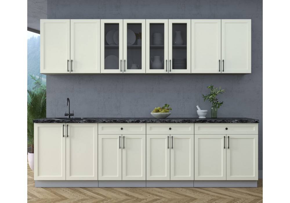 Готовая кухня Тренд Soft-touch 2,8А (Белый/Белый) фабрика Интерлиния в Минске Готовая кухня Тренд Soft-touch 2,8А (Белый/Белый) фабрика Интерлиния