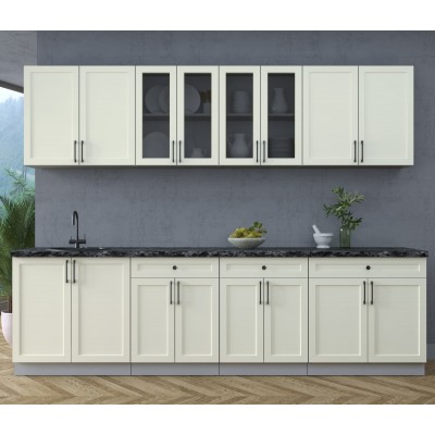 Готовая кухня Тренд Soft-touch 2,8А (Белый/Белый) фабрика Интерлиния Готовая кухня Тренд Soft-touch 2,8А (Белый/Белый) фабрика Интерлиния