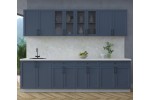 Готовая кухня Тренд Soft-touch 2,8А (Индиго/Индиго) фабрика Интерлиния в Минске Готовая кухня Тренд Soft-touch 2,8А (Индиго/Индиго) фабрика Интерлиния