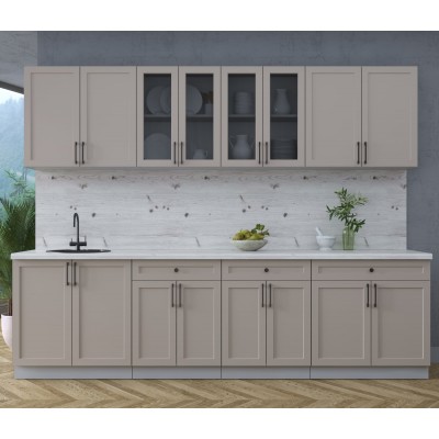 Готовая кухня Тренд Soft-touch 2,8А (Луна/Луна) фабрика Интерлиния Готовая кухня Тренд Soft-touch 2,8А (Луна/Луна) фабрика Интерлиния