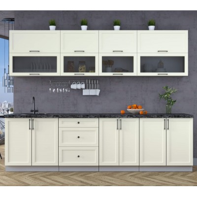 Готовая кухня Тренд Soft-touch 2,8Б (Белый/Белый) фабрика Интерлиния Готовая кухня Тренд Soft-touch 2,8Б (Белый/Белый) фабрика Интерлиния