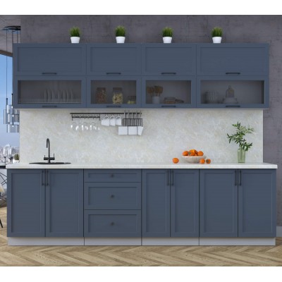 Готовая кухня Тренд Soft-touch 2,8Б (Индиго/Индиго) фабрика Интерлиния Готовая кухня Тренд Soft-touch 2,8Б (Индиго/Индиго) фабрика Интерлиния