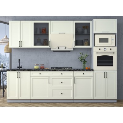 Готовая кухня Тренд Soft-touch 2,8В (Белый/Белый) фабрика Интерлиния Готовая кухня Тренд Soft-touch 2,8В (Белый/Белый) фабрика Интерлиния