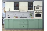 Готовая кухня Тренд Soft-touch 2,8В (Белый/Мята) фабрика Интерлиния в Минске Готовая кухня Тренд Soft-touch 2,8В (Белый/Мята) фабрика Интерлиния