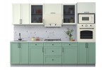 Готовая кухня Тренд Soft-touch 2,8В (Белый/Мята) фабрика Интерлиния в Минске Готовая кухня Тренд Soft-touch 2,8В (Белый/Мята) фабрика Интерлиния