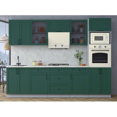 Готовая кухня Тренд Soft-touch 2,8В (Изумруд/Изумруд) фабрика Интерлиния Готовая кухня Тренд Soft-touch 2,8В (Изумруд/Изумруд) фабрика Интерлиния