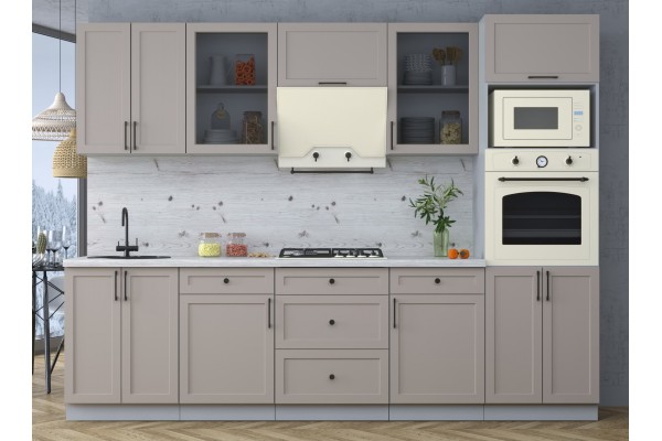 Готовая кухня Тренд Soft-touch 2,8В (Луна/Луна) фабрика Интерлиния