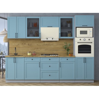 Готовая кухня Тренд Soft-touch 2,8В (Океан/Океан) фабрика Интерлиния Готовая кухня Тренд Soft-touch 2,8В (Океан/Океан) фабрика Интерлиния