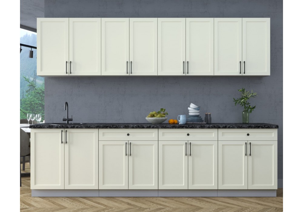 Готовая кухня Тренд Soft-touch 2,9А (Белый/Белый) фабрика Интерлиния в Минске Готовая кухня Тренд Soft-touch 2,9А (Белый/Белый) фабрика Интерлиния