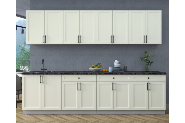 Готовая кухня Тренд Soft-touch 2,9А (Белый/Белый) фабрика Интерлиния